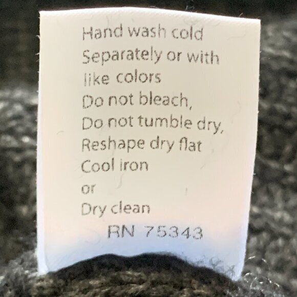 Bartolini Wool-Cashmere Blend Chunky Ribbed Knit Turtleneck Sweater M Gray 63F - Picture 8 of 8